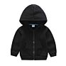 Autumn and Zipper Hooded Boy's and Girl's Children's Sweater with Fleece Pure Color Zipper Hoodies for Kids Children