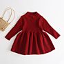 Autumn Girls Solid Knitted Sweater Baby Girls Dresses for Party Wedding Baby Girl Knit Clothes Sell