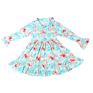 Autumn Matching 0-16 -Made Baby Girl Dress Small Fresh Print Home Dress Square Collar Nightdress