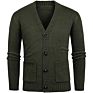 Autumn Men's Casual Long Sleeve Cardigan Sweater V-Neck Single Breasted Knitted Top for Men