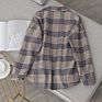 Autumn Women Casual plus Size Long Sleeve Strip Thick Oversized Flannel Checked Plaid Shirt