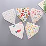 Baby Bibs Triangle Double Cotton Bibs 5 Pieces/Lot Cartoon Print Saliva Towel Baby Boys Girls Feeding Apron Cotton Bandana Bibs