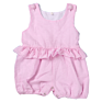 Baby Girls Clothes Boutique 100 Cotton Gingham Seersucker Infant Girls Kids Bubble Lined Ruffle Cute Baby Rompers