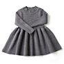 Baby Girls Dress Warm Kids Clothing Wool Knitted Girl Solid Long Sleeve Dresses Autumn