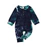 Baby Jumpsuit Boys and Girls Rompers Multi-Color Tie-Dye Jumpsuit Black Blue Purple Yellow Brown