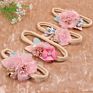 Baby Nylon Artificial Floral Hairband Soft Head Bands Artificial Flower Newborn Kids Hair Accessories for Baby