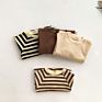 Baby Romper Newborn Clothes Cute Quantity Autumn Cotton Unisex Stripe Style Snap Button Romper