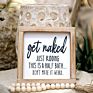 Bathroom Sign Home Decor Sign Wood Decorative Framed Wall Plaque Sign