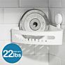 Bathroom Vacuum Shower Caddy Shelves Triangle Corner Shelf Bathroom Wall Storage Rack Holder No Drilling Shelf with Suction Cups