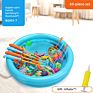 Beach Kids Plastic Lightfish Fishing Rods Glow Fish Magnetic Fishing Game Set for Children