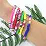 Beach Style Colorful Friendship Bracelet Teen Girls Cute Handmade Rubber Disc Bead Polymer Clay Bracelets Bangles Jewelry