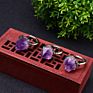 Beautiful Natural Crystal Jewelry Women Amethyst Cluster Ring
