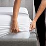 Bed Fitted Sheets with Elastic Corners 100 Cotton for King Bed