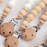 Beech Beads Mixed Silica Abacus Beads Baby Pacifier Clip Holder Pacifier Clips