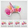 Belleworld Design Gold Glitter Horn Headband Flowers Alice Headband Accessory for Party Decoration Cosplay Costume