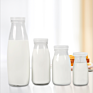 Beverage Glass Bottle Design Milk Bottle 200Ml 250Ml 500Ml 1000Ml Fresh Milk Bottle Glass with Lid