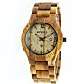 Bewell W086B Mens Wooden Watch Analog Quartz Lightweight Handmade Wood Wrist Watch