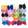 Big 6" Hair_Bows Clips Solid Color Grosgrain Ribbon Larger Hair Bows Alligator Clips Hair Accessories for Baby Girls Infants