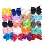 Big 6" Hair_Bows Clips Solid Color Grosgrain Ribbon Larger Hair Bows Alligator Clips Hair Accessories for Baby Girls Infants