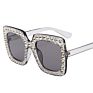 Big Diamond Sun Glasses Square Colored Shades Women Oversized Sunglasses Retro Top Crystal Trend Rhinestone