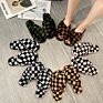 Big Size Plaid Comfortable Cross Small Rabbit Fur Warm Slippers Slides for Women