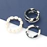 Big Square Geometric Aesthetic Women Jewelry Twisted Braided Leopard Chunky Korean Marble Resin Rings