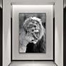 Black and White African Wild Lions Lover Canvas Painting Posters and Prints Wall Art for Living Room Home Decor (No Frame)
