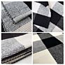 Black and White Cotton Buffalo Check Rug Outdoor Door Mat Home Plaid Area Carpet for Floor Kitchen Bathroom