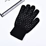 Black Offset Non-Slip Touch Screen Knitted Gloves Outdoor Warm Riding Gloves Acrylic Magic Gloves Logo Can Be Customized