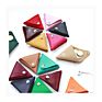 Blank Keychain Purse Triangle Pu Leather Snap Coin Pouch