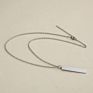 Blank Vertical Bar Necklace Jewelry Name Bar Necklace Personalized Engraved Letter, Date Bar Necklace for Men Women