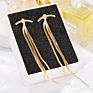 Blasts Korean Temperament Gold Color Long Metal Fringe Earrings