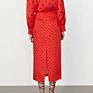 Bmurhmza2021 and Autumn Women's Polka Dot Printing Long Back Zipper Slit Ladies Skirt