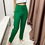 Bmurhmza Pants Spring Style Women's Wear Temperament All-Match Solid Color High-Waist Pleated Pants Za