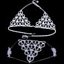 Body Chain Silver Bikini Bra Chain Suit Beach Waist Belly Chain Crop Top Underwear Body Jewelry Accessories for Women