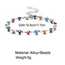 Bohemian Colorful Eye Beads Anklets for Women Gold Color Ocean Beach Ankle Bracelet Foot Leg Chain Jewelry