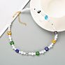 Bohemian Colorful Pearl Beaded Evil Eyes Necklaces Multicolored Beads Demon Eyes for Women