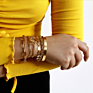 Bohemian Geometric Multi-Layer Gold Color Chunky Thick Chain Bracelet Set for Women Jewelry Gifts