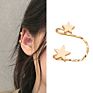 Bohemian Gold Star Leaves Non-Piercing Ear Clip Earrings Simple Cartilage Ear Cuff Jewelry for Women Girl