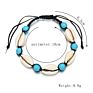 Bohemian Handmade Braided Turquoise Bead Sea Shell Ankle Bracelet Natural Cowrie Shell Anklet