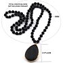 Bohemian Jewelry Natural Stone Knotted Stone Matching Drop Pendant Necklaces Women Beaded Necklace