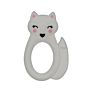 Bpa Free Food Grade Baby Rubber Chewing Ring Fox Shape Sensory Silicone Baby Teether Ring