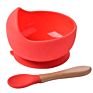 Bpa Free Silicone Suction Baby Bowls, Silicone Bowl Set with Spoon, Microwave and Dishwasher Safe Silicone Suction Plate