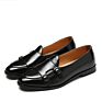 British Buckle Style Office Dress Shoes Original Retro Casual Leather Loafer Shoes for Men