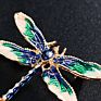 Brooch Enamel Drip Oil Dragonfly Brooch Corsage Female with Rhinestone Dragonfly Pins