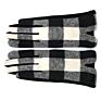 Buffalo Plaid Woolen Gloves for Women Warm Plush Touch Screen Gloves