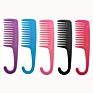 Buy Barber Braiding Large Plastic Resin Curly Widetooth Wide Teeth Tooth Detangling Shower Hair Comb Set with Hook Logo