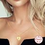 Canner Simple S925 Sterling Silver Heart Pendant Paper Clip Chain Link Necklace for Women
