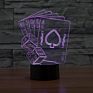Casino Poker Dice Light 3D Illusion Nightlight Table Desk Bedroom Bedside Lamp Decoration 5V Usb Color Change Mood Lamp