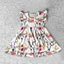 Casual Dress Girl Ruffle Dress Cow Farm Printed Baby Girl Dresses